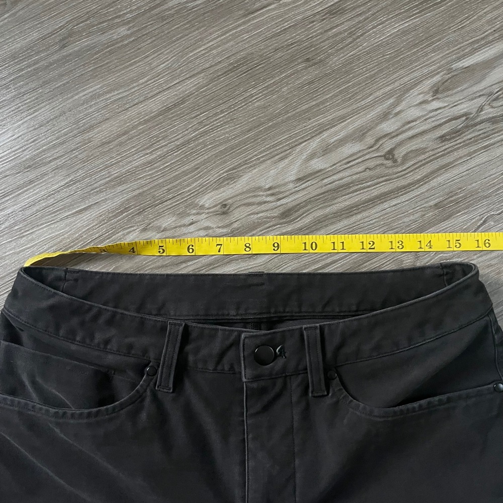 Lululemon ABC Pant Slim Black Mens 30 Technical 5 Pocket Trousers - Picture 5 of 7